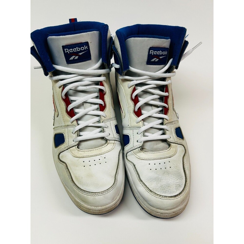 Reebok Resonator Mid Men's Blue/Red Leather Lifestyle Sneakers Shoes Size 13